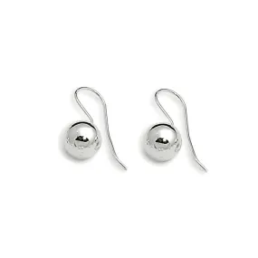 A Von Treskow Ball 10mm Hook Sterling Silver Earrings