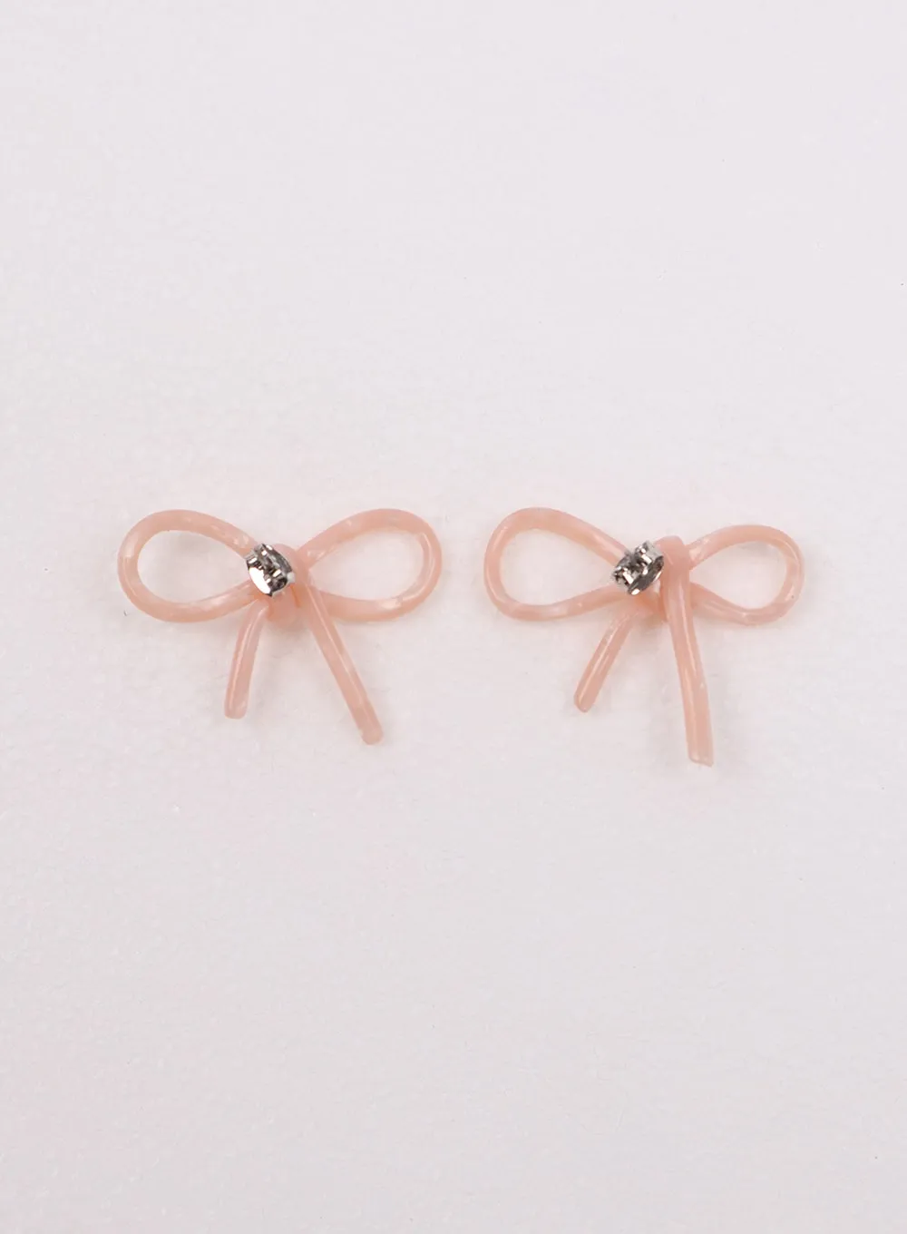 Acrylic Ribbon Stud Earrings IJ419