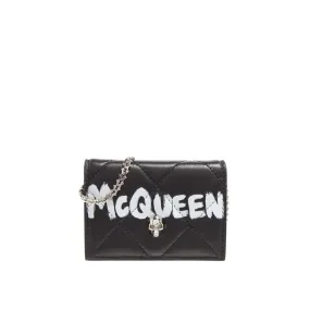 Alexander McQueen Portacarte in pelle con teschio