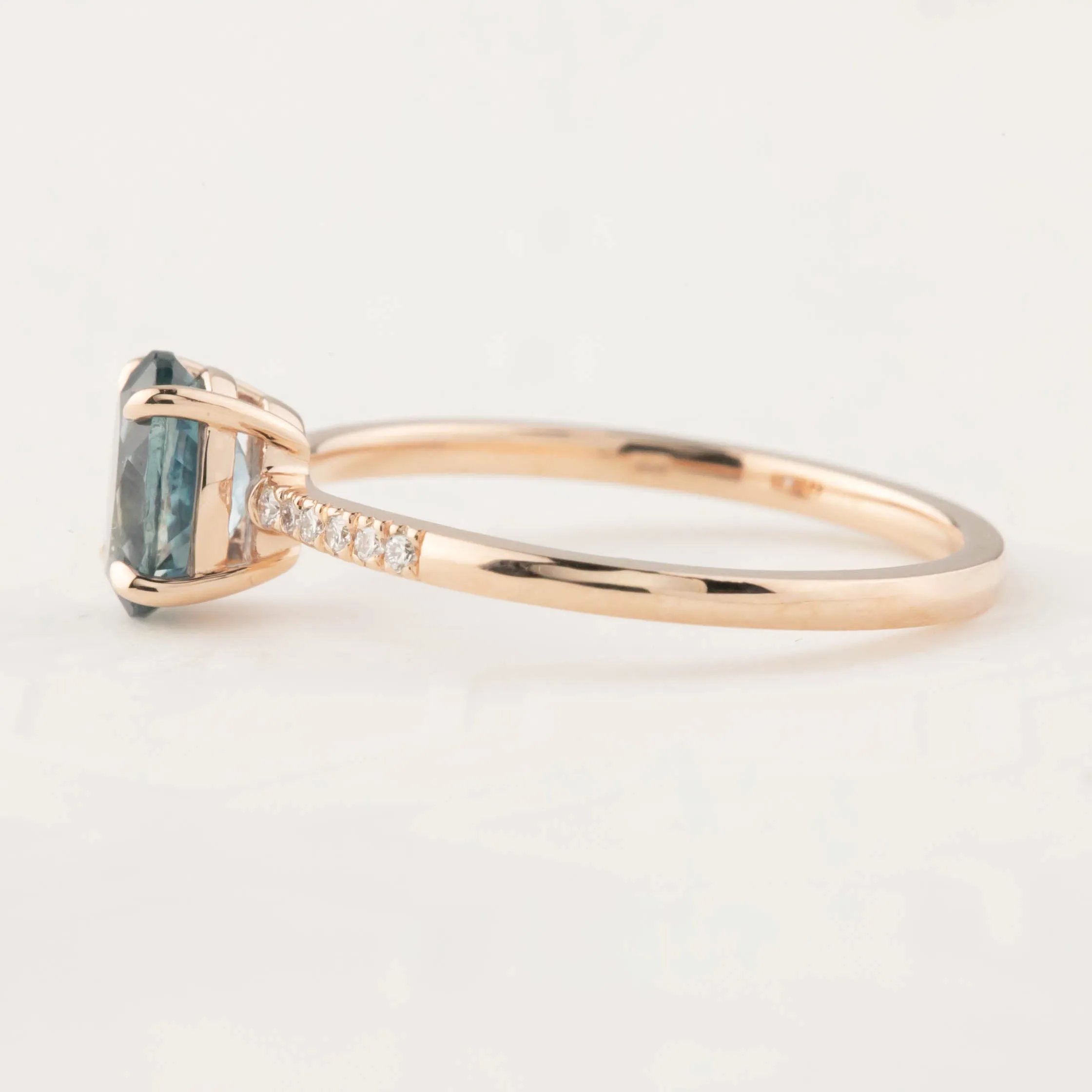 Audrey Ring - 1.07ct Montana Sapphire, 14k Rose Gold (One of a kind)