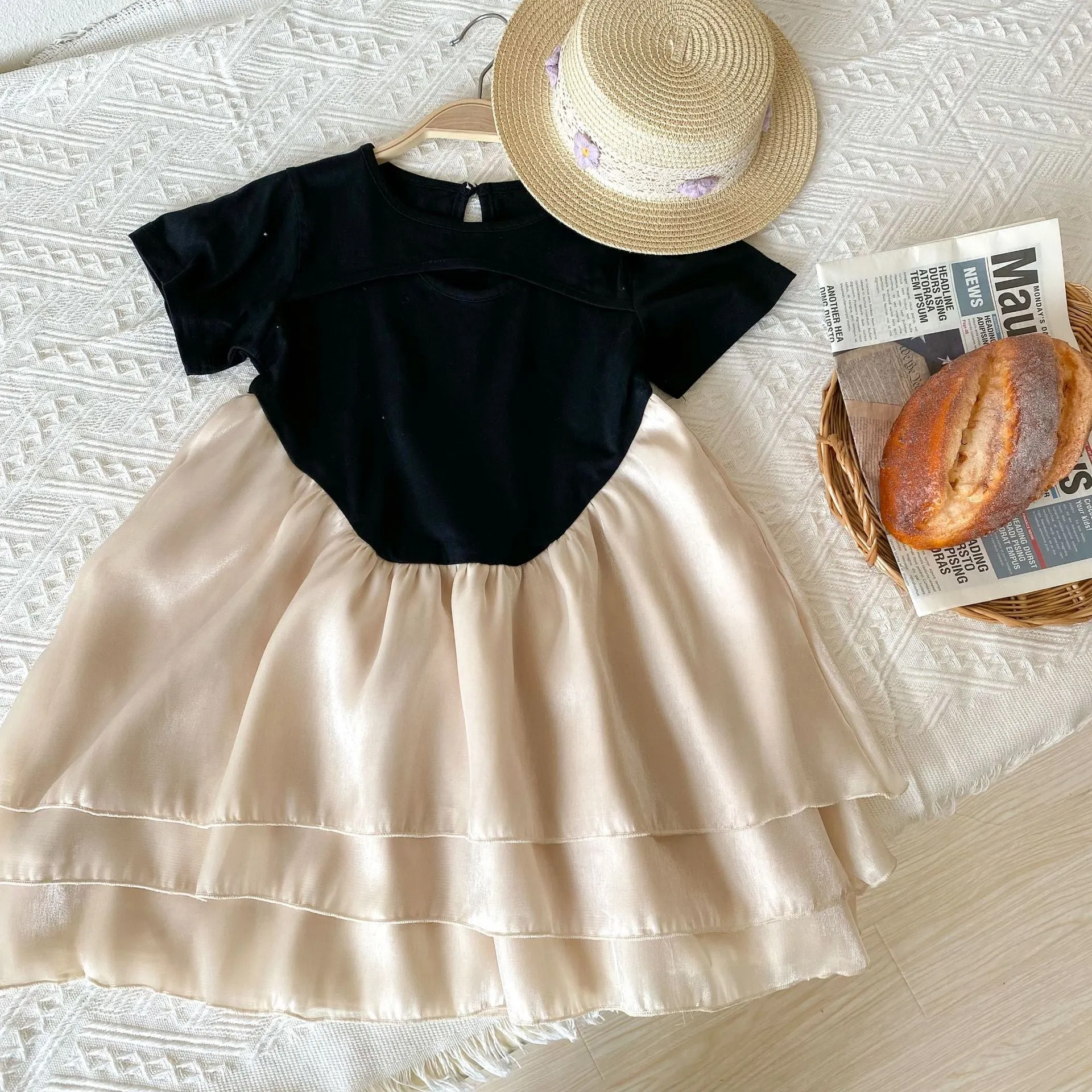 Baby Kid Girls Color-blocking Dresses