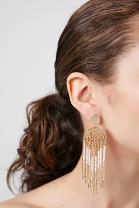 Beaded Statement Drop Earrings