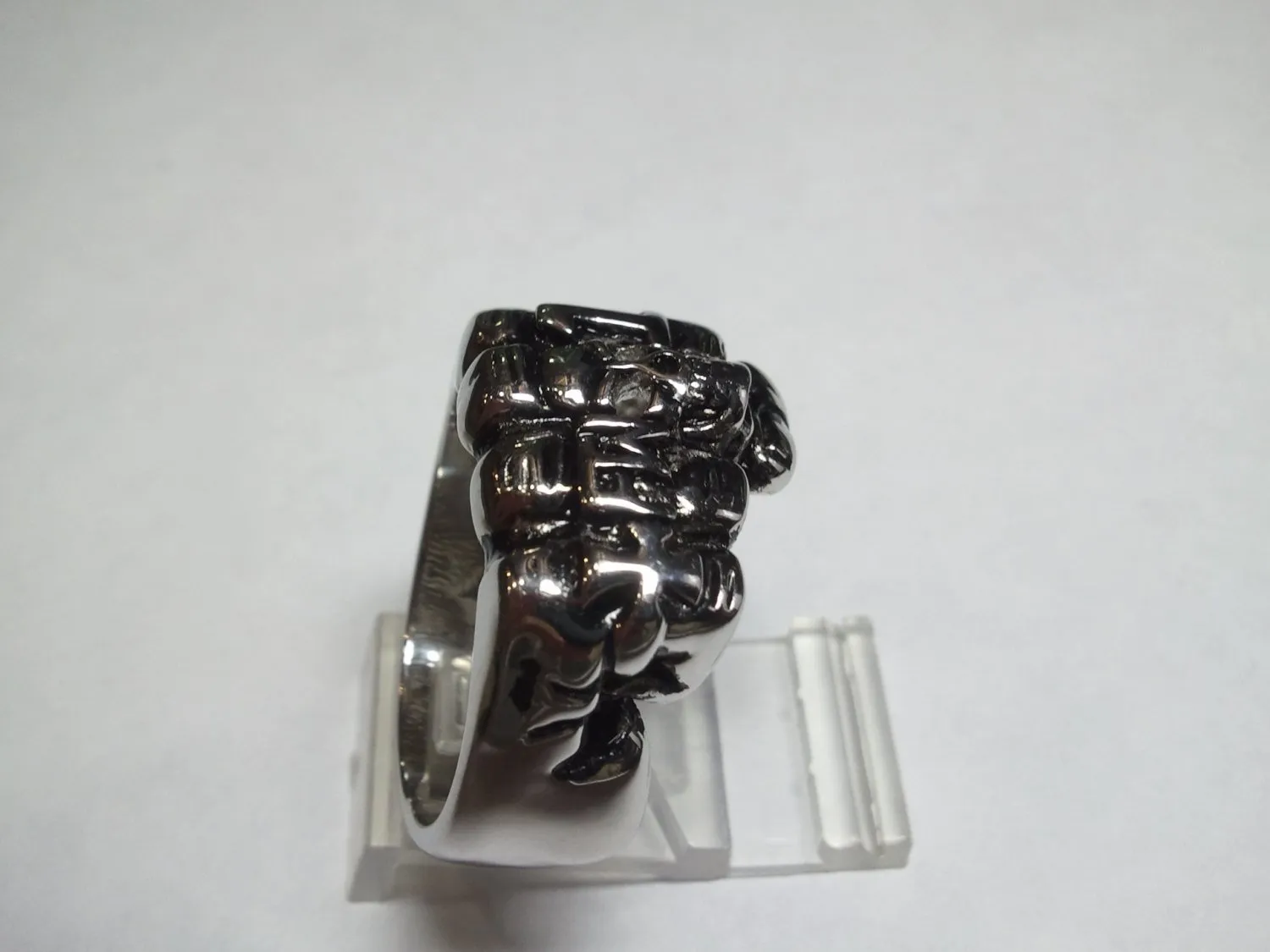 Biker Fist Skull FTW Ring. 925 Sterling Silver Ring.-UDINC0066