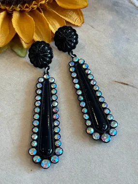 Black Beauty Bling Earrings