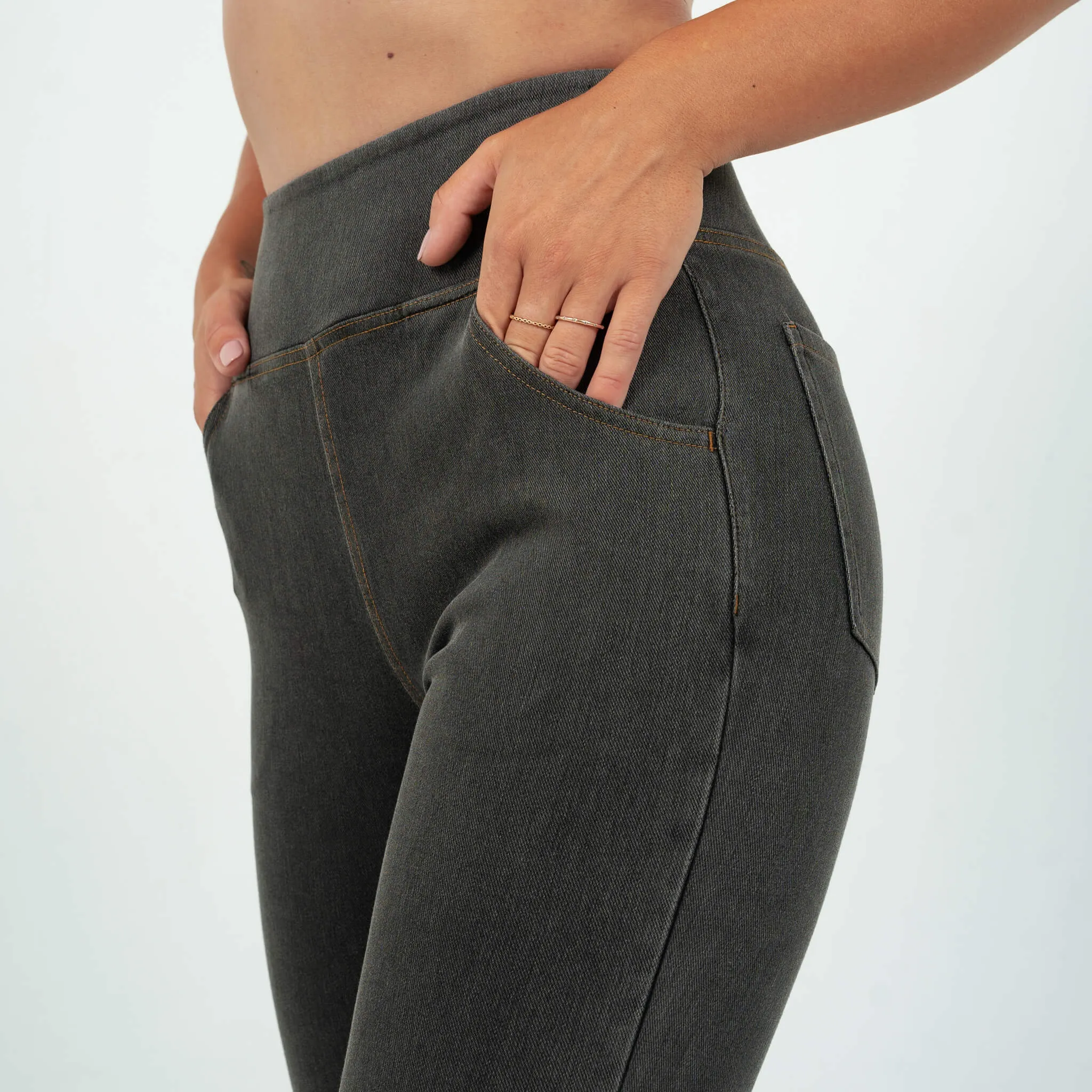 Black Flared High Waisted Super Stretch Jeans