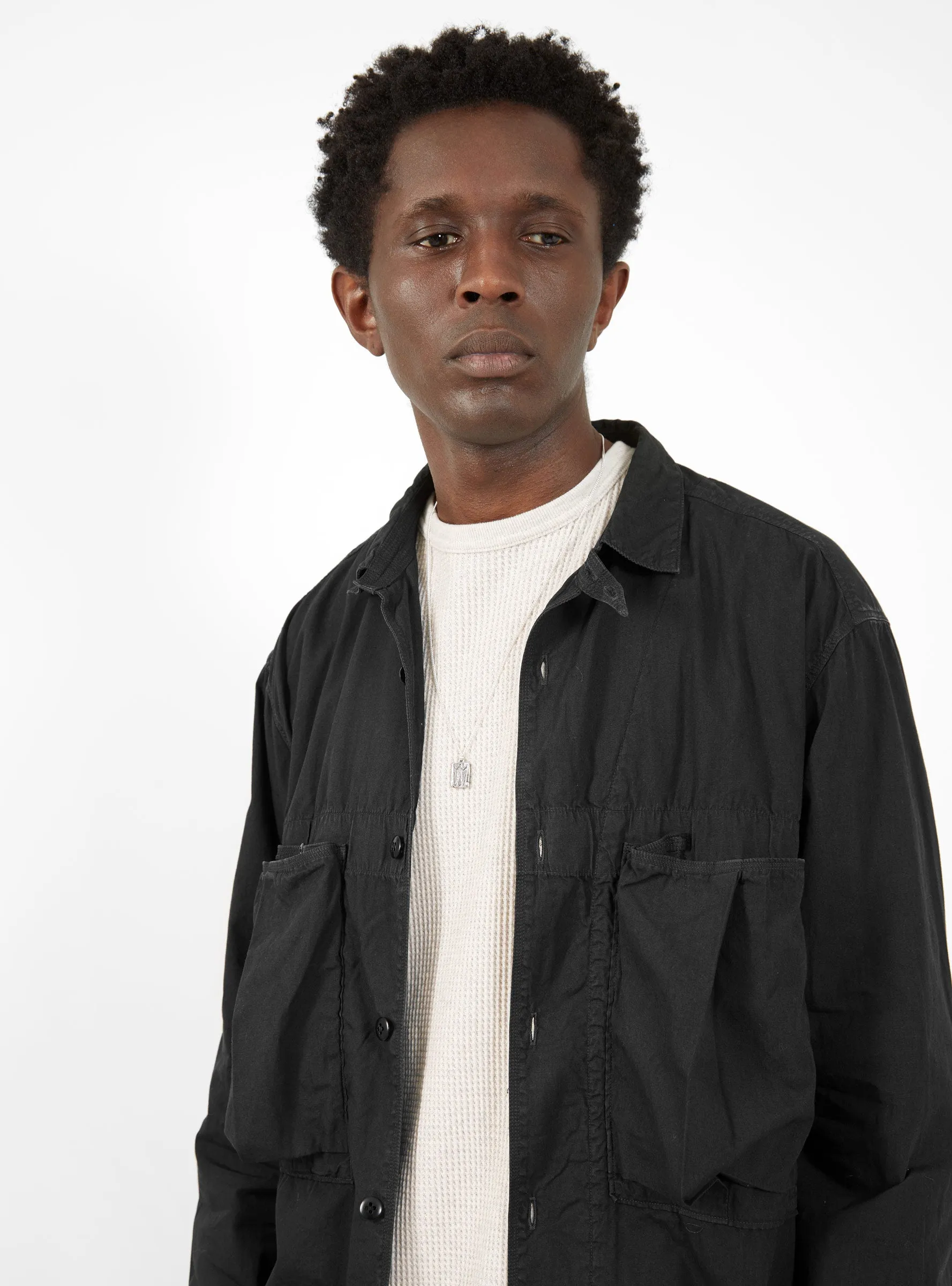 Broadcloth Anorak Shirt Black