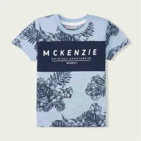 C1447 MCK ZE Sports Wear Blue & Sky Blue T-Shirt