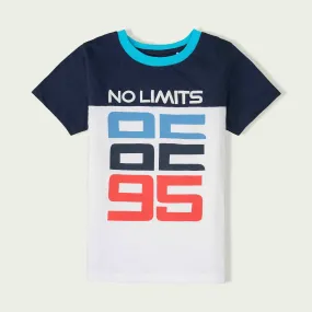 C1528 CCL No Limits 95 White with Blue T-Shirt