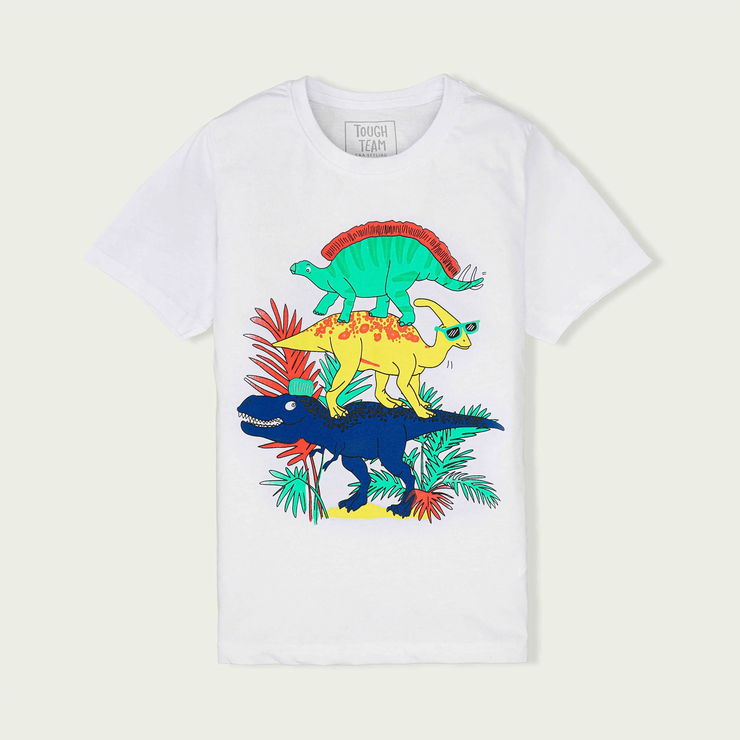 C1577 TT Dino Journey Together White T-Shirt