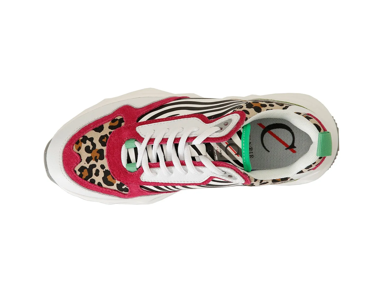 CafèNoir Donna Sneakers Lacci Tomaia Animalier Multi