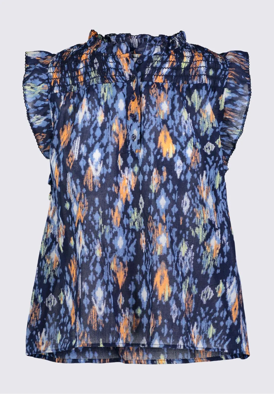 Cinza Women’s Printed Top in Navy - WT0099P