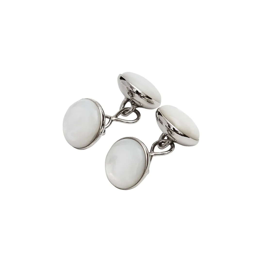 Codis Maya Mother Of Pearl Capsule Cufflinks