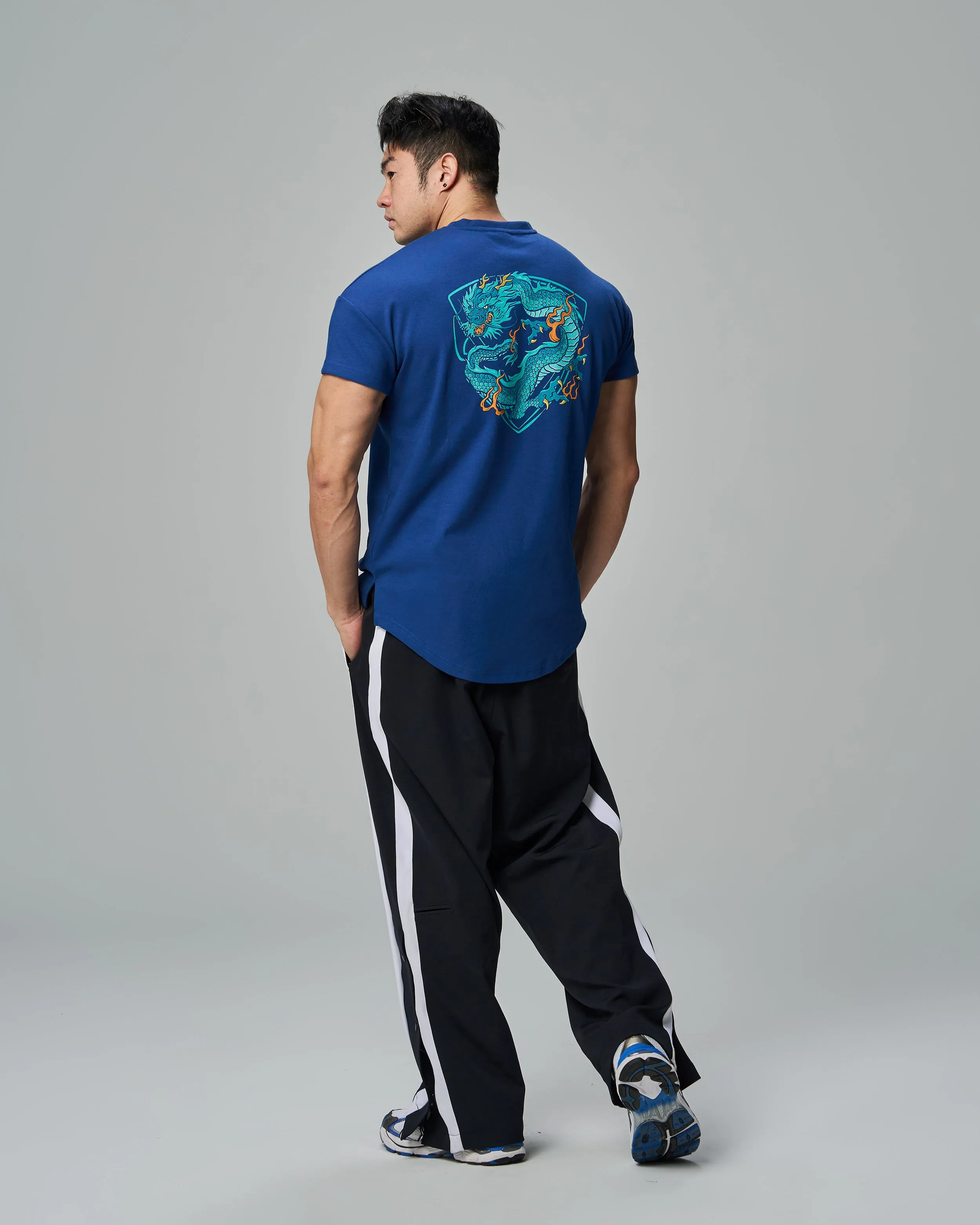 Coiled Dragon Drop Shoulder Muscle Tee