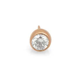 Diamond Bezel Set Flat Back Earring