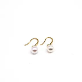 Fishhook Pearl Drop Earrings