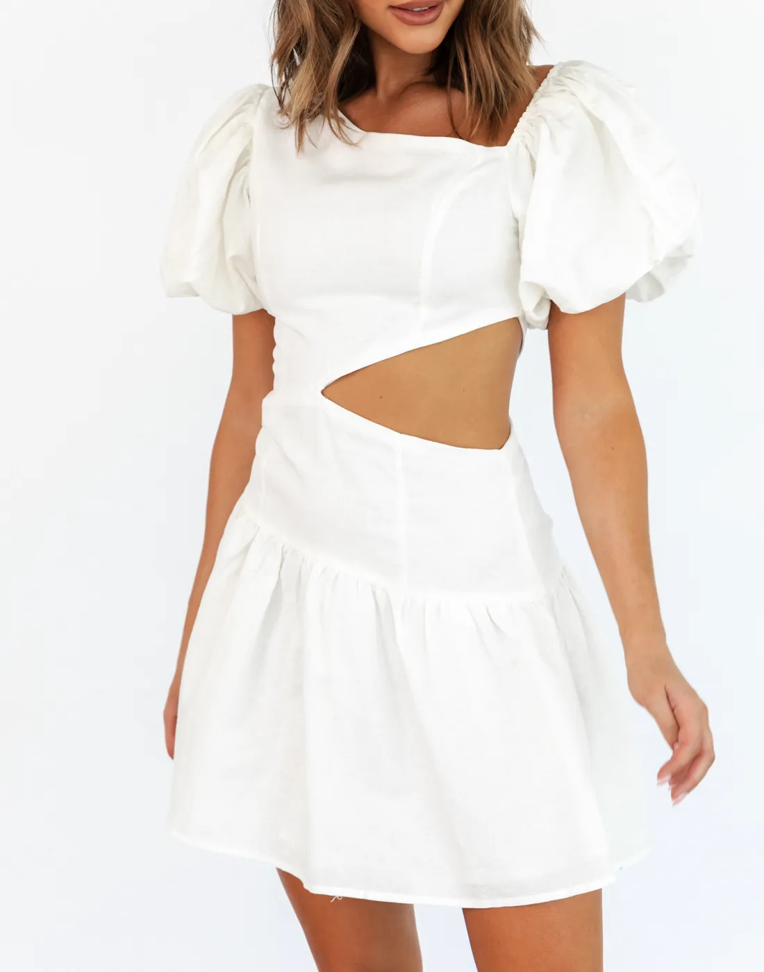 Hadlee Mini Dress (White)