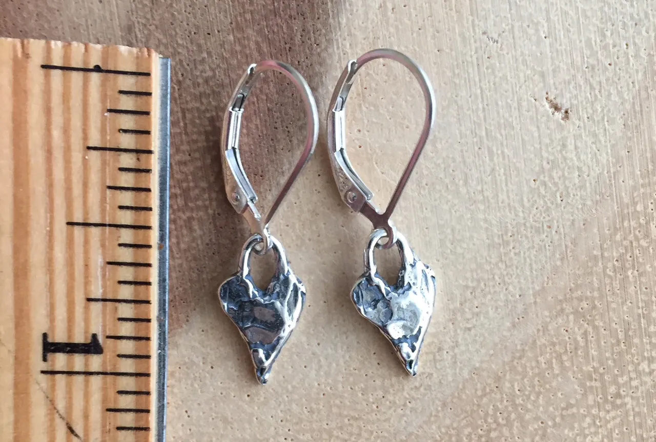 Heart Artisan Earrings, leverback only