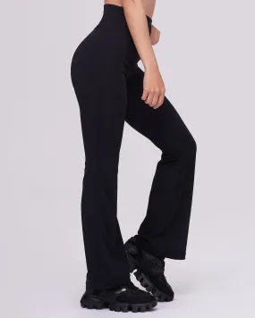 High-Waist Peach Mini-Flared Pant