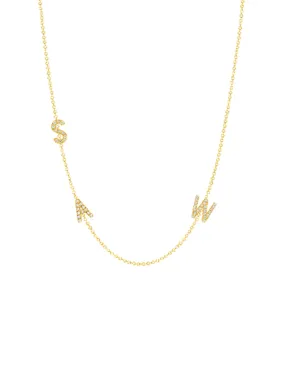 Initial Sample Sale - S A W Diamond Necklace