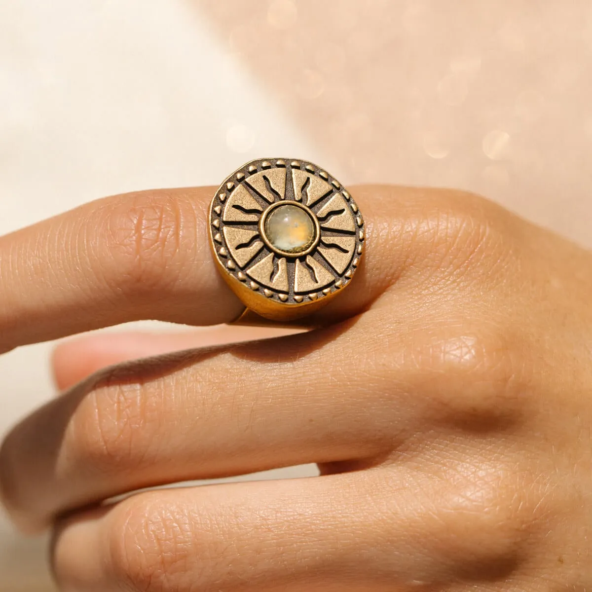 Jade Sun Cocktail Ring