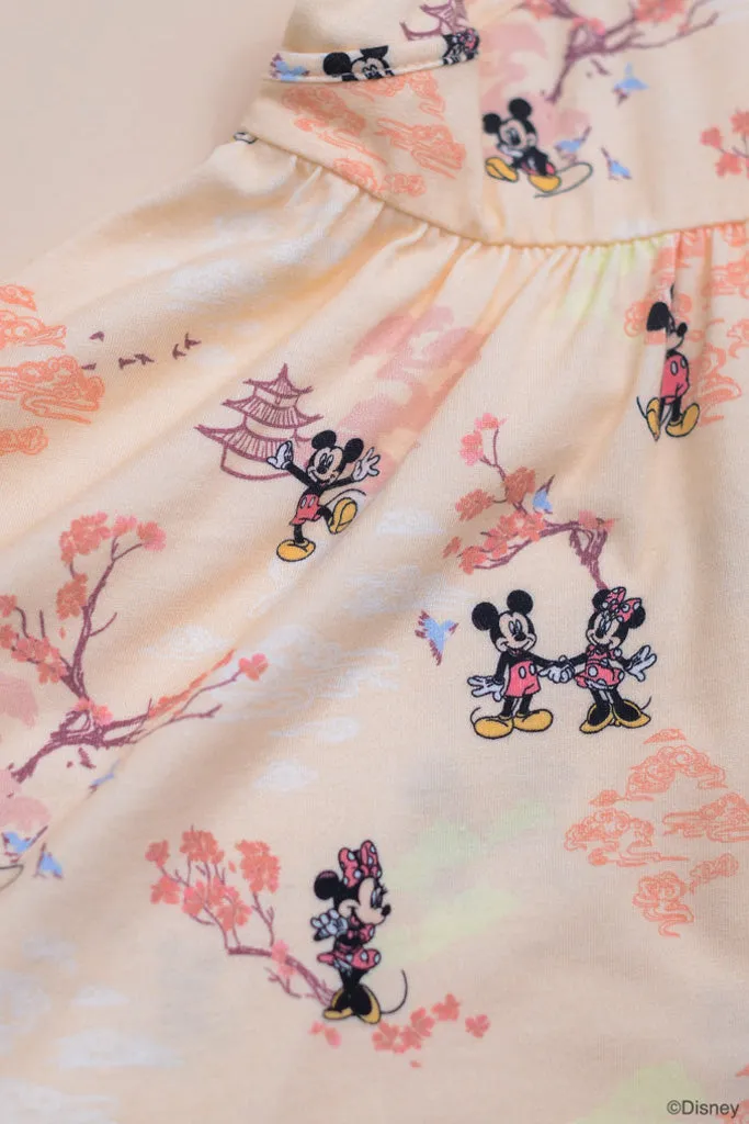 Jersey Flare Cheongsam - Pagoda Mickey