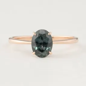 Nina Ring -1.53ct Peacock Montana Sapphire, 14k Rose Gold (One of a kind)