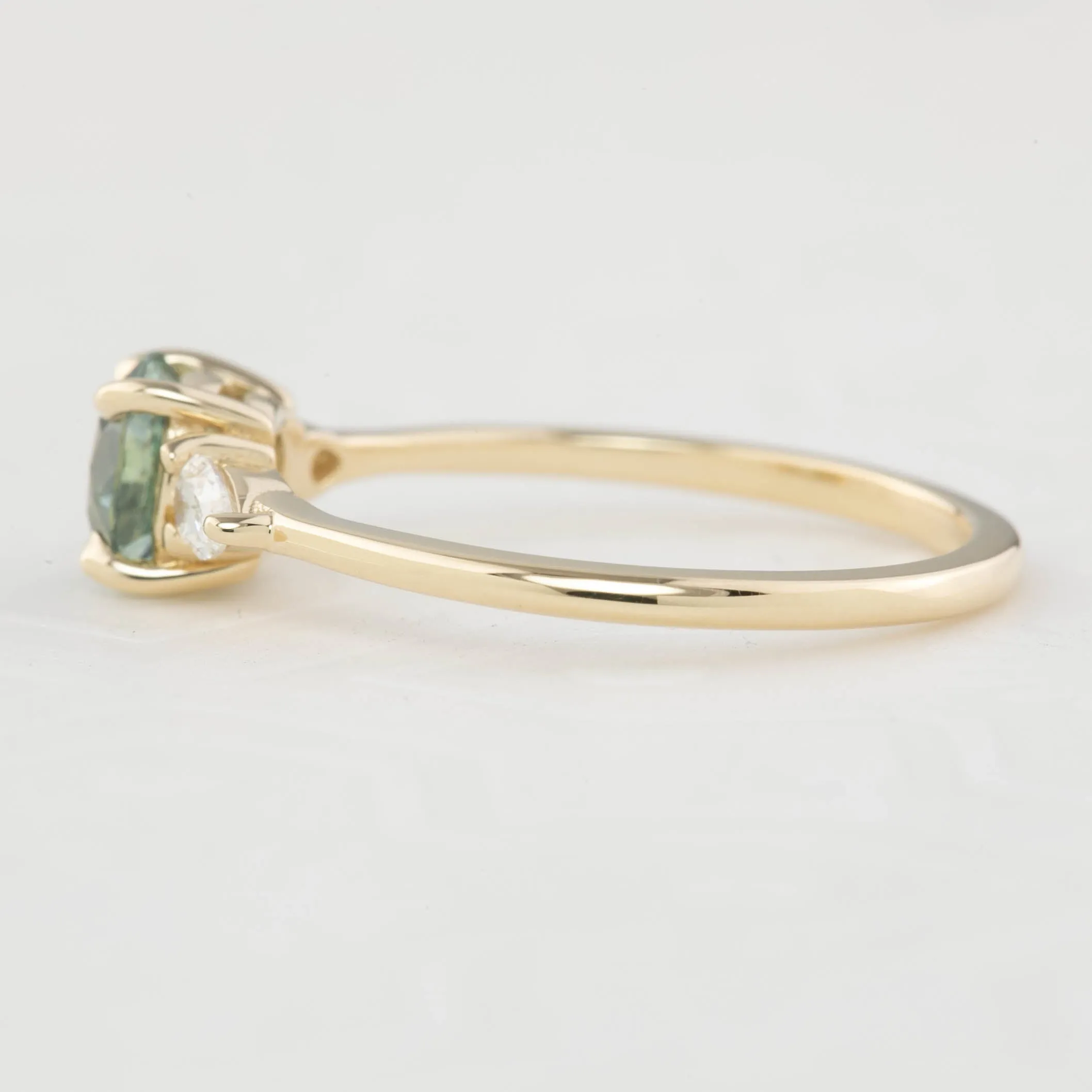 Olivia Ring - 0.87ct Green Montana Sapphire (One of a kind)