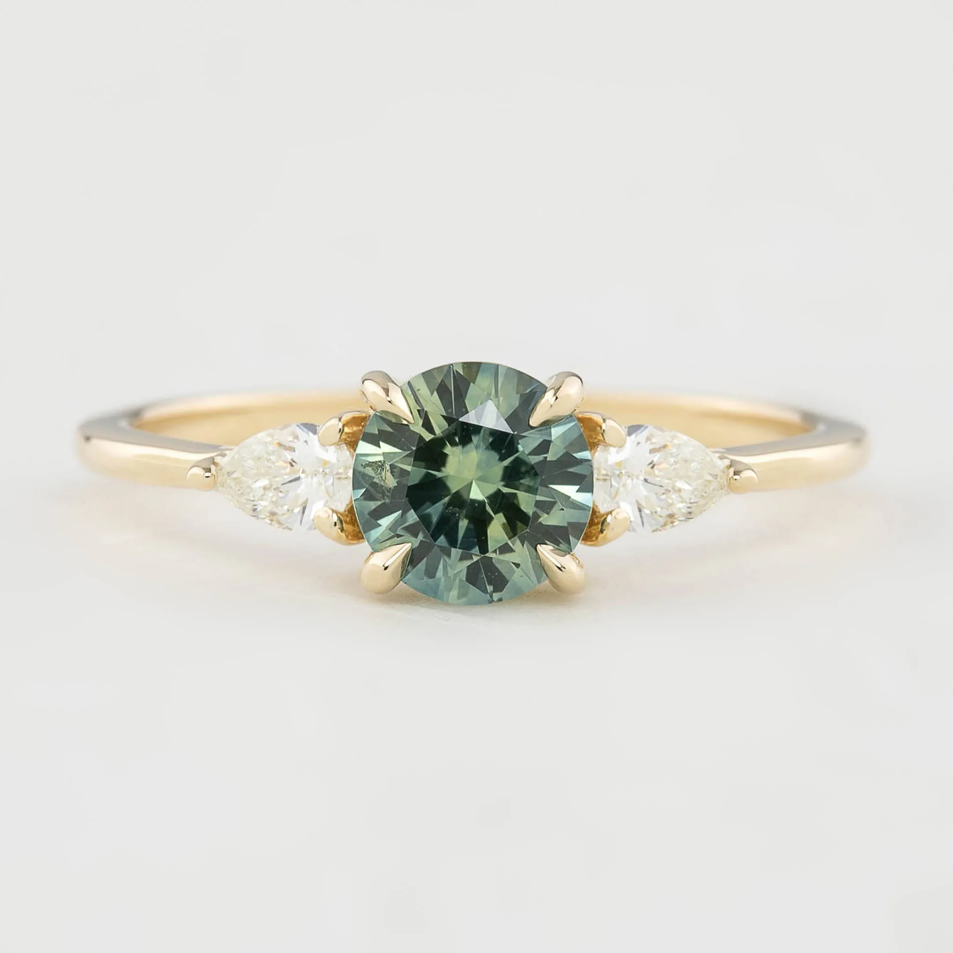 Olivia Ring - 0.87ct Green Montana Sapphire (One of a kind)