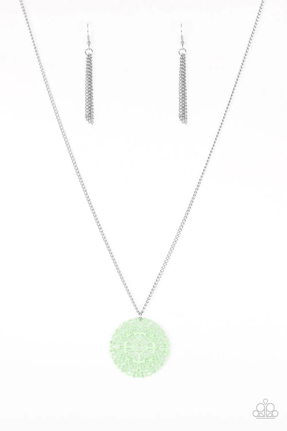 Paparazzi Midsummer Musical Green Necklace Set