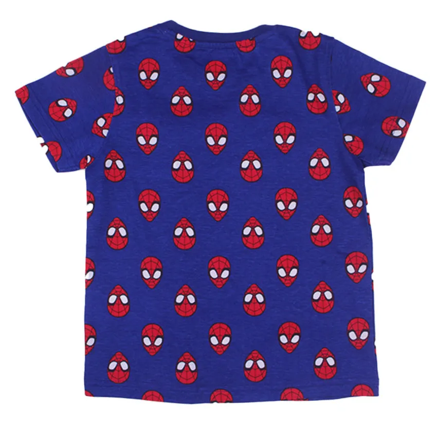 REDTAG Blue Printed T-Shirt for Boys