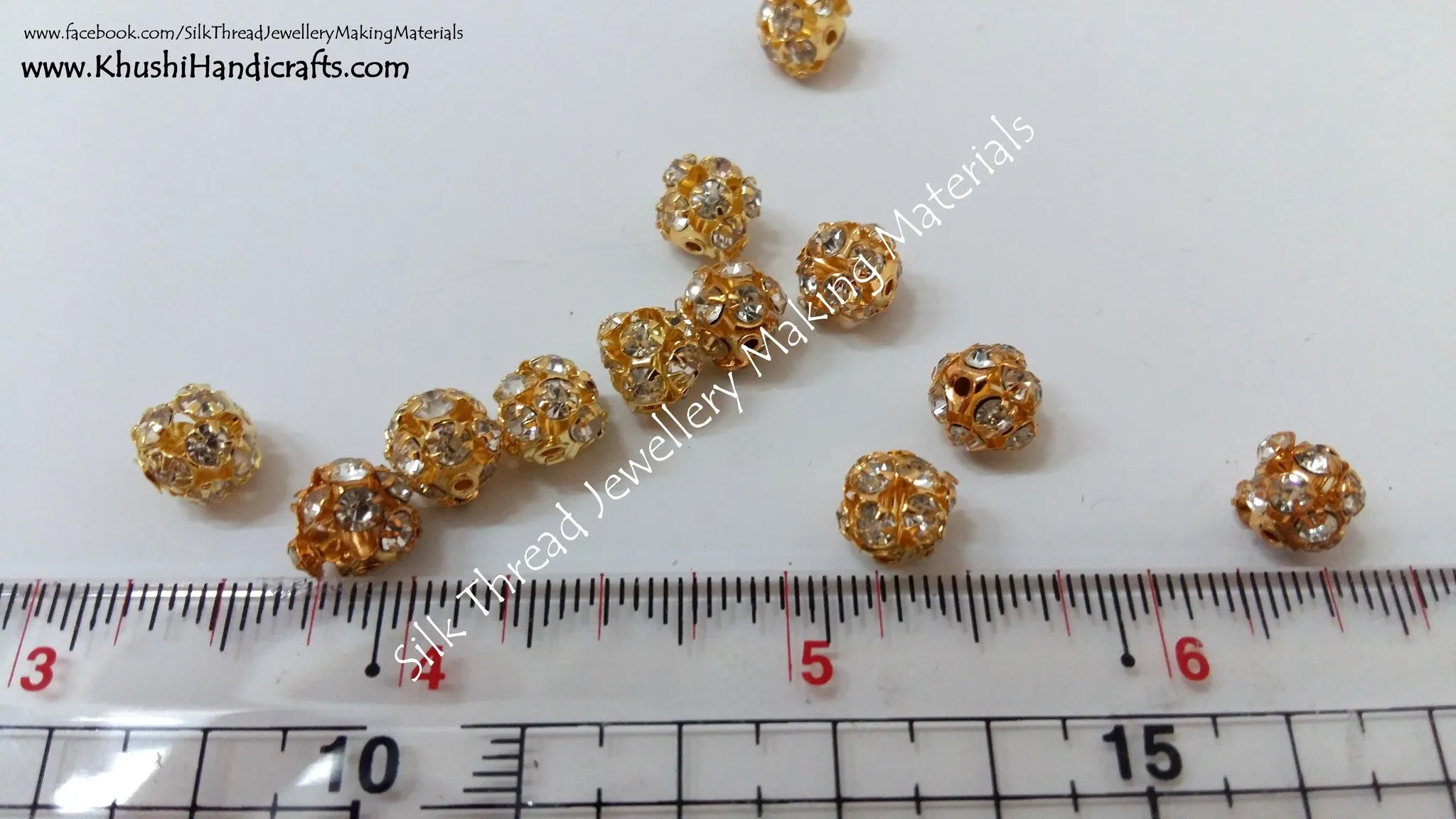 Rhinestone/Stone Balls / stoneball. Sold as a pack of 20.