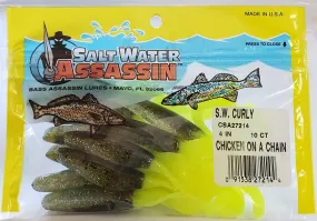 SaltWater Assassin Curly Tail Chicken On A Chain 4 10pk