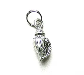 Silver Seashell Pewter Charm