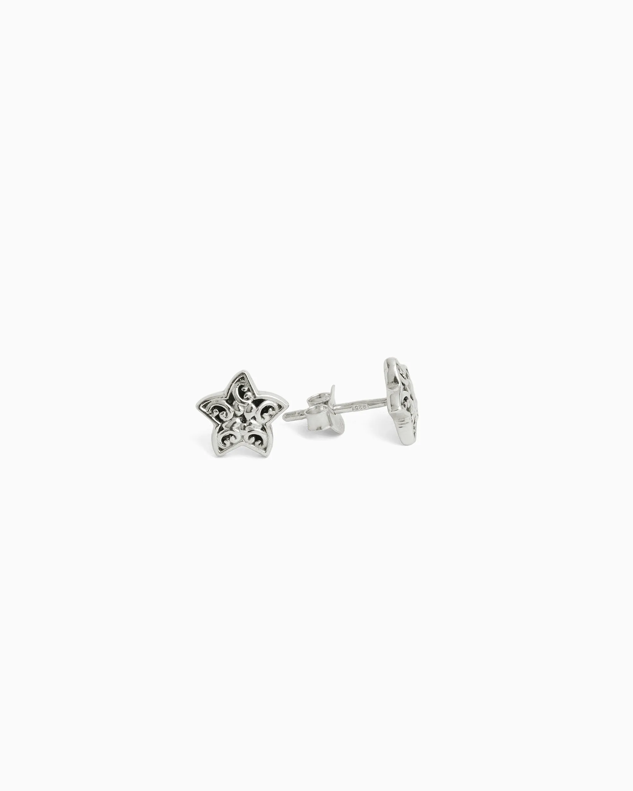 Starfish Studs with Petroglyph Texture