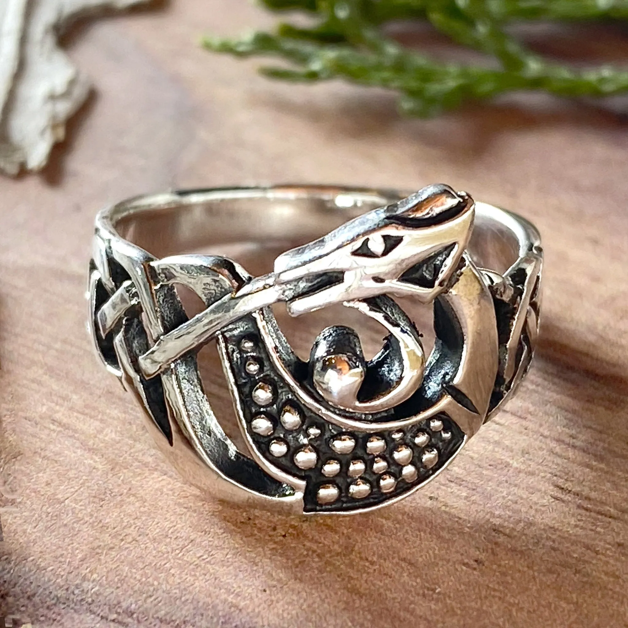 Sterling Silver Dragon Ring