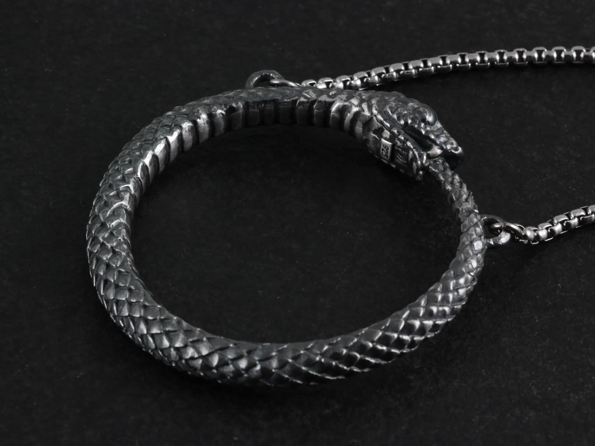 Sterling Silver Ouroboros Necklace