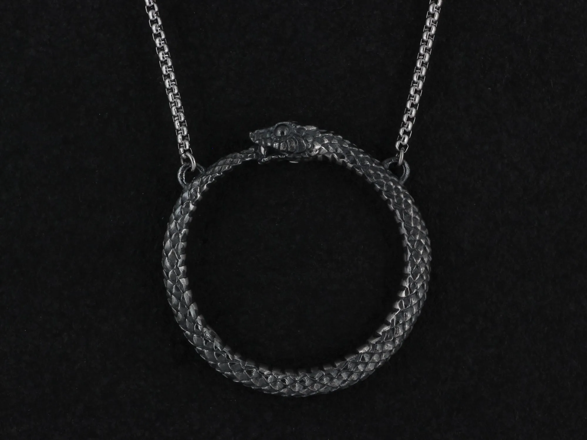 Sterling Silver Ouroboros Necklace