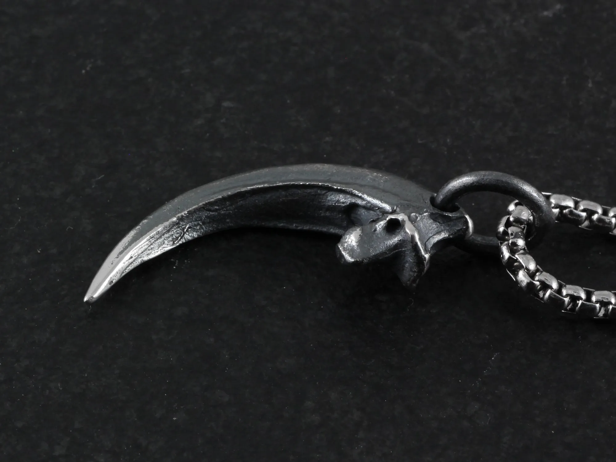 Sterling Silver Raven Talon Necklace