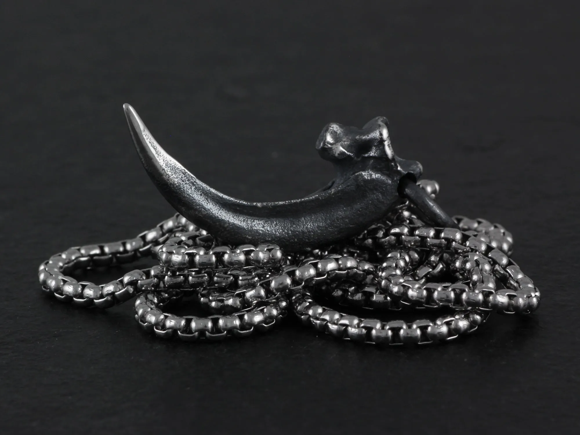 Sterling Silver Raven Talon Necklace