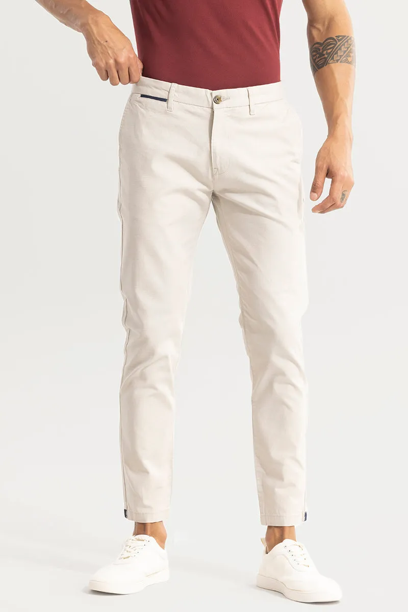 Stygian Cream Linen Pant