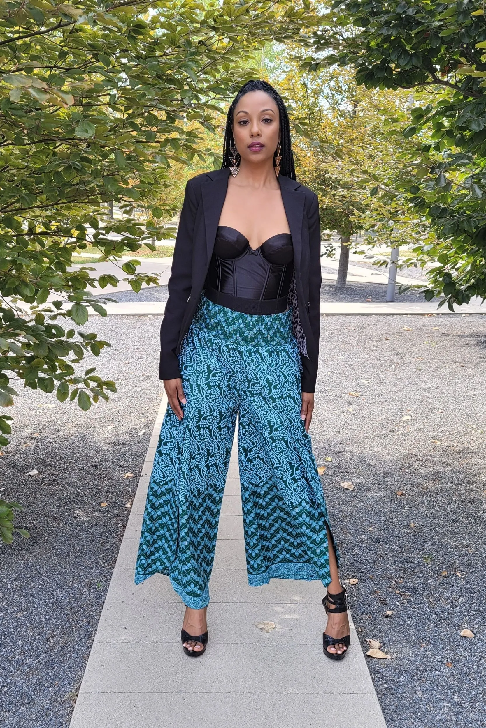 SYDNEY AFRICAN PRINT WOMEN'S WIDE LEG PANT