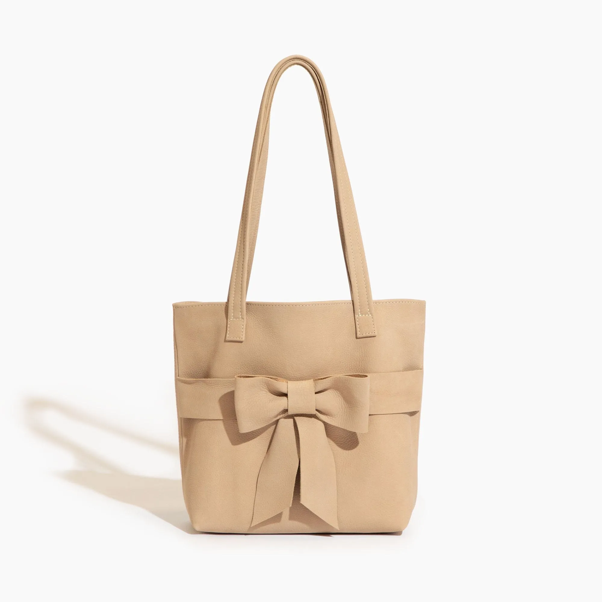 Weathered Brown Put A Bow On It Leather Tote