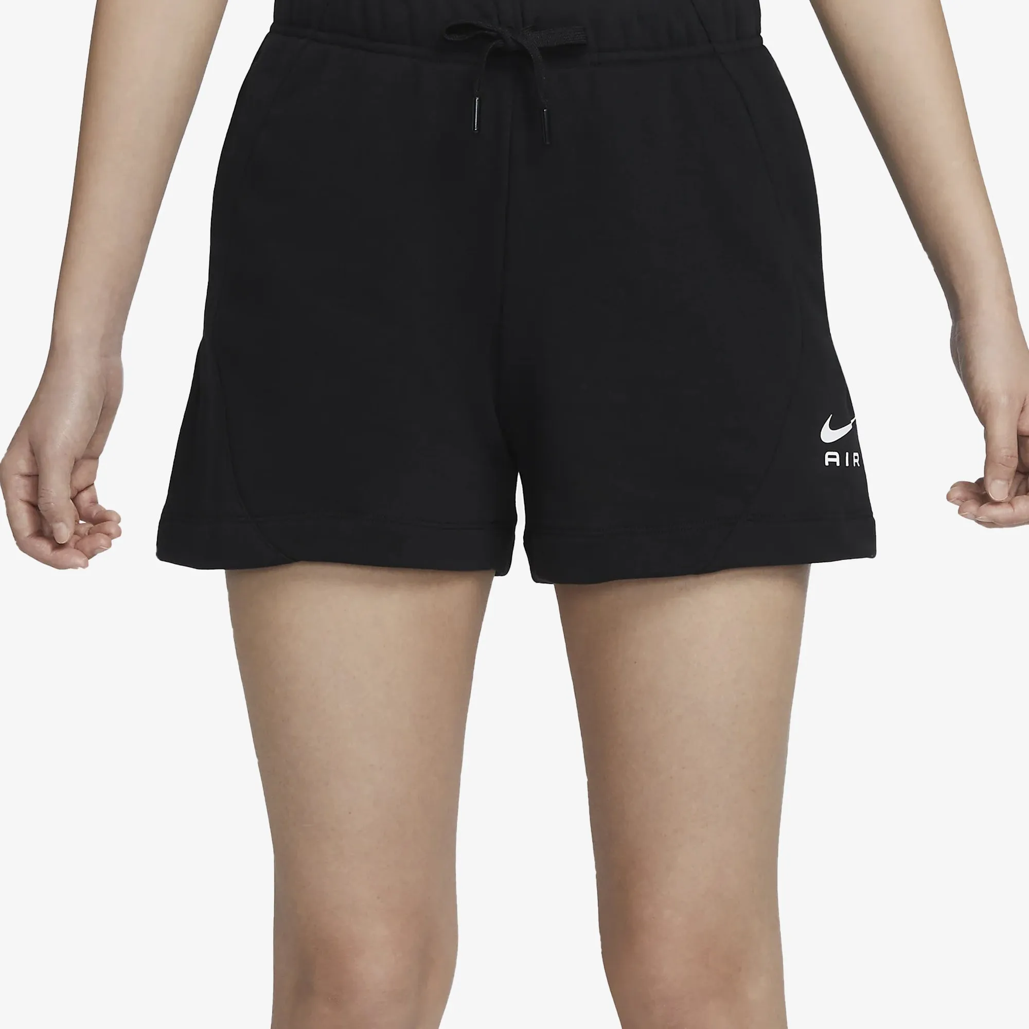 WMN'S MID RISE FLEECE SHORTS 'BLACK'