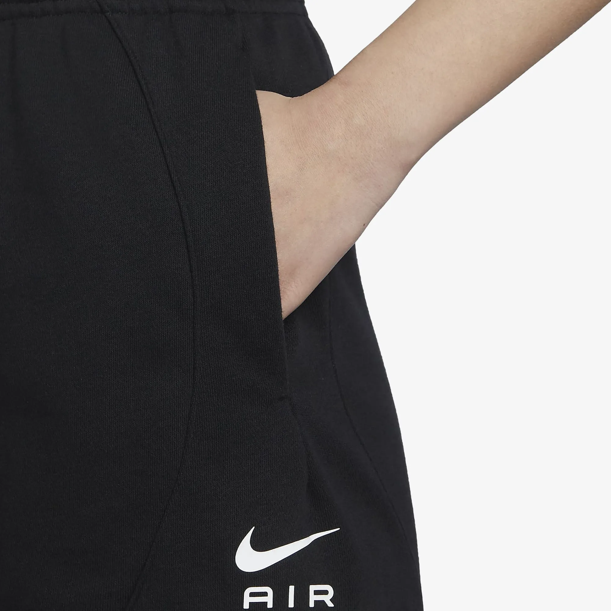 WMN'S MID RISE FLEECE SHORTS 'BLACK'